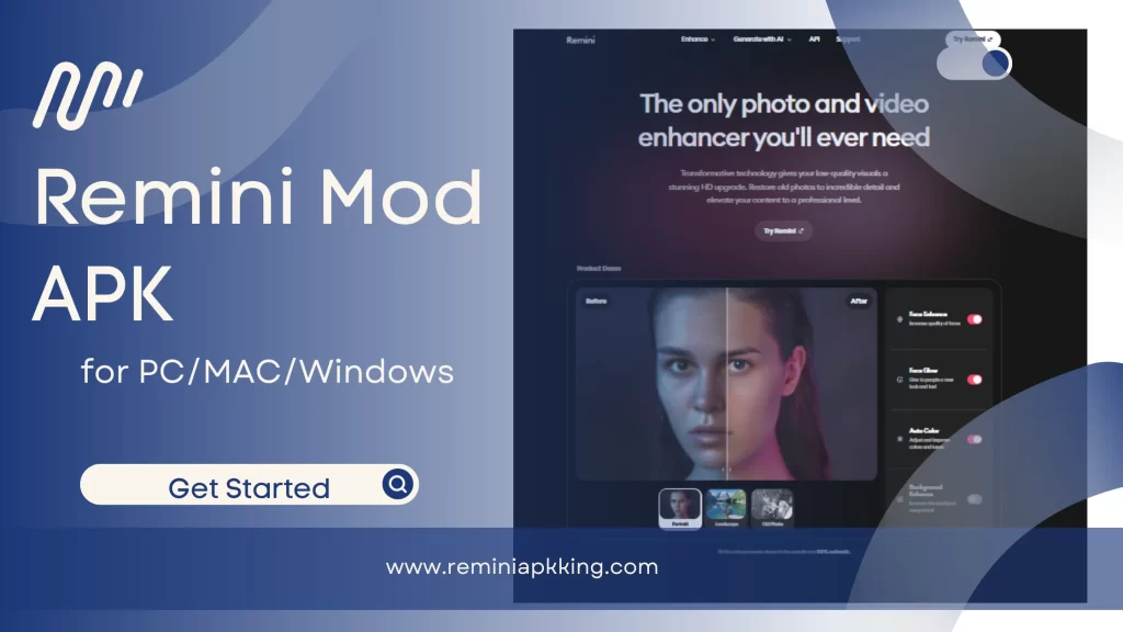 Remini Mod APK Ai Photo Editor For PC/Mac/Laptop V4.0 [February 2024]