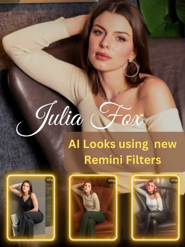 Julia Fox remini ai filter Looks