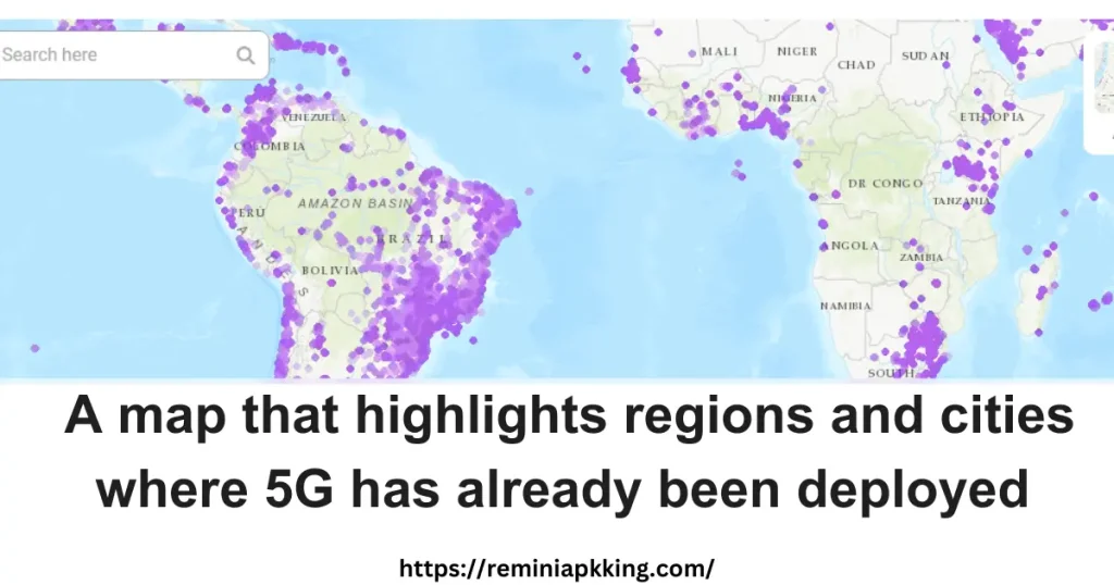 5G Map of Region and Countries