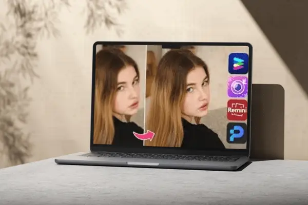 Lap Top Mockup  Face Selfi