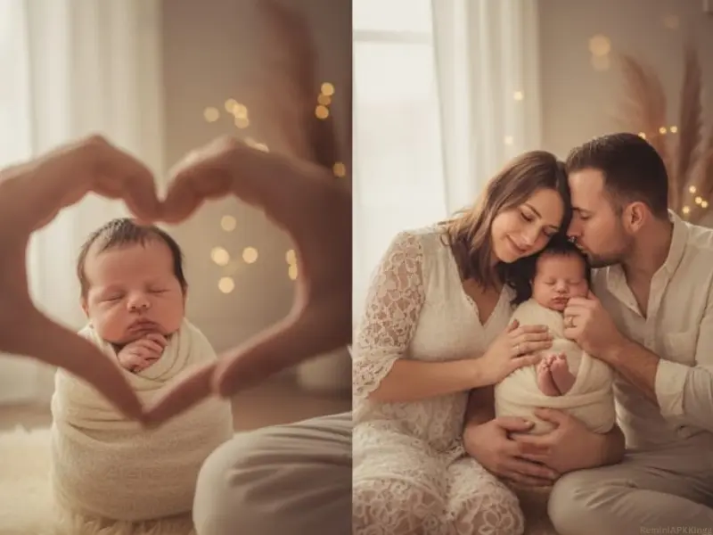 Newborn Baby Poses with Parents – Sweet Family Memories 8 Newborn Baby Poses with Parents- Baby Under the Parents Heart